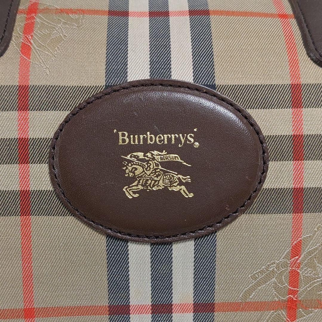 バーバリー　ボストンバッグ　ノバチェック　シャドーホース　キャンバス　旅行かばん