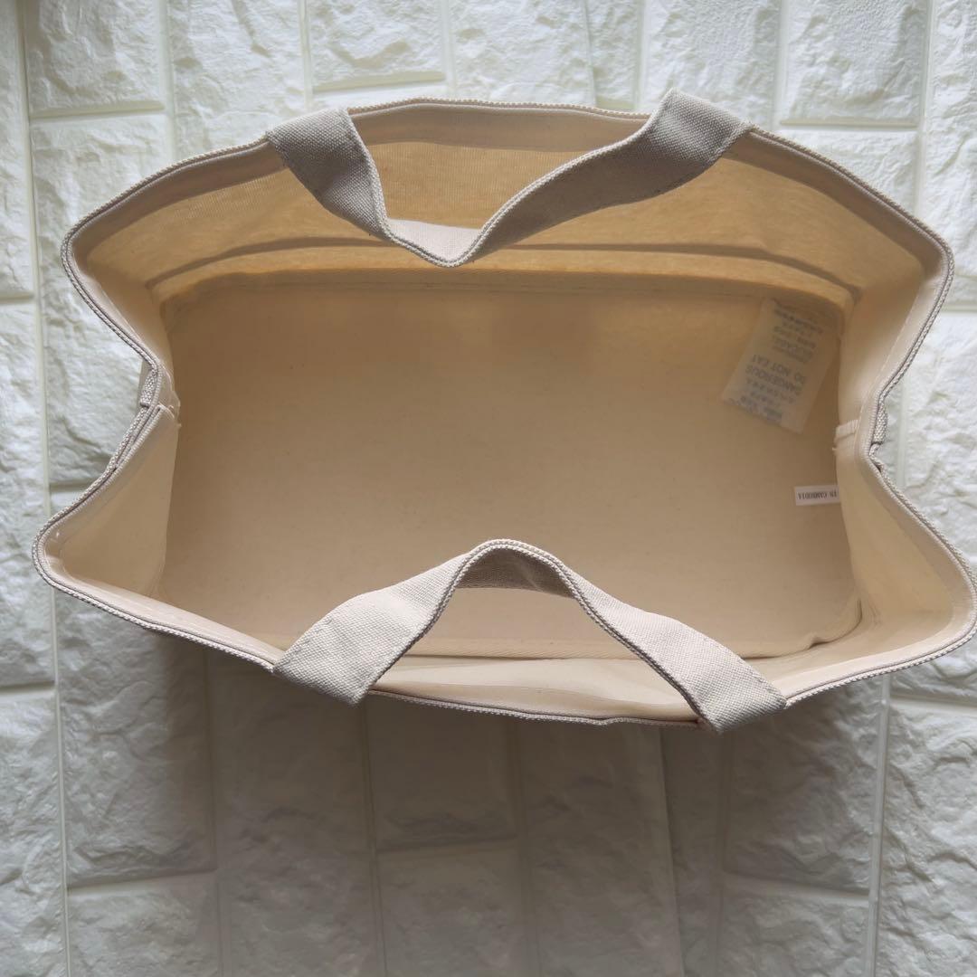 【廃盤品】無印良品　持ち手付き帆布　長方形バスケット　スリム　中