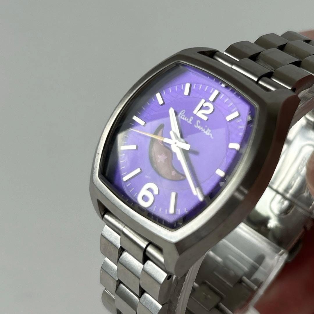 美品✨【ポールスミス】レディース　腕時計 ナンバームーン　トノー型 パープル