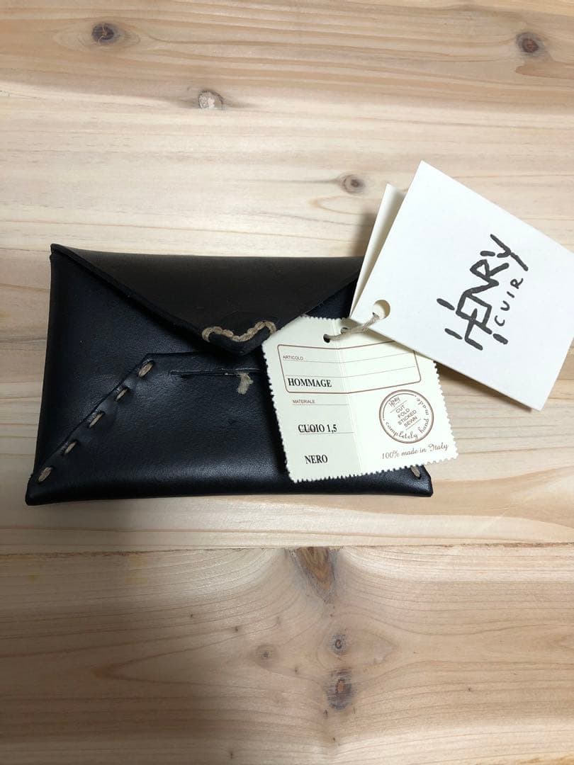 ほぼ日×アンリークイール　名刺　カードケース　　　HOMMAGE （NERO