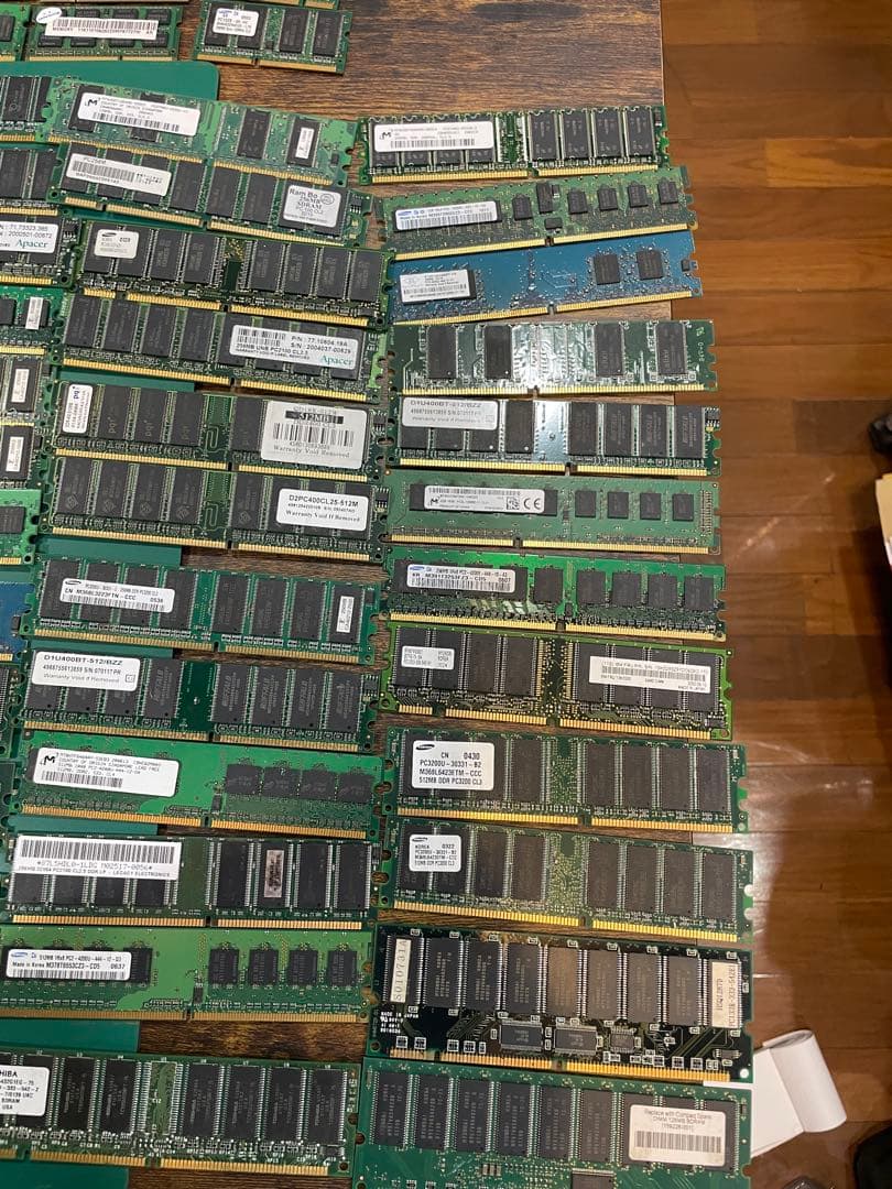 ジャンク PCメモリ 100枚 都市鉱山 金メッキ