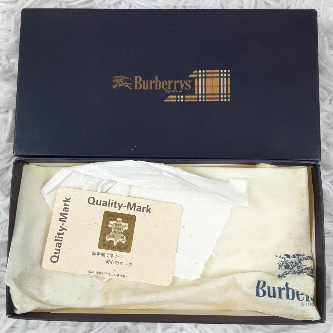 未使用保管品◎Burberrys 長財布 赤系 箱付き