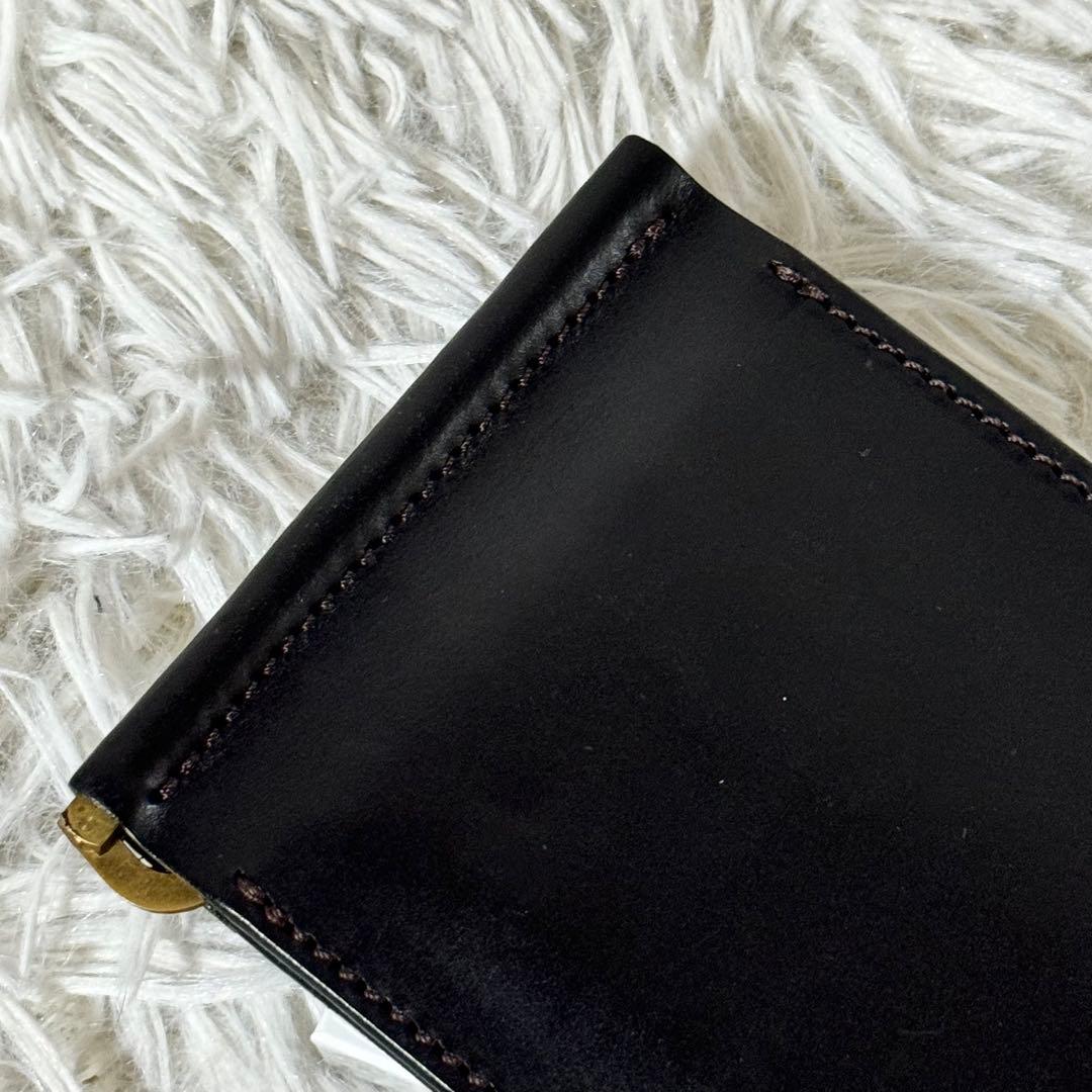 未使用品✨シュペリオールレイバー マネークリップ　レザー　ブラック　ミニ財布