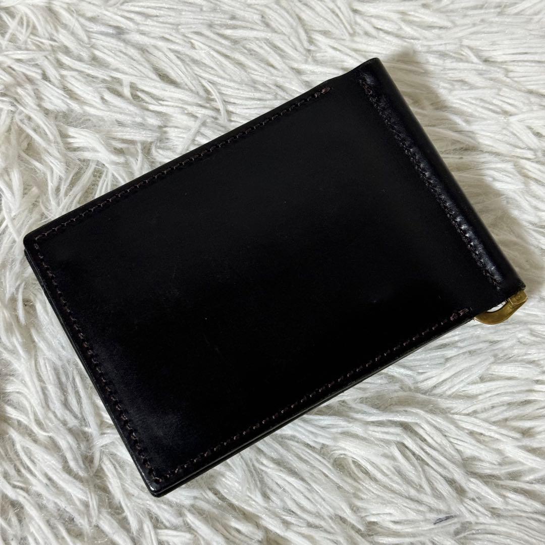 未使用品✨シュペリオールレイバー マネークリップ　レザー　ブラック　ミニ財布