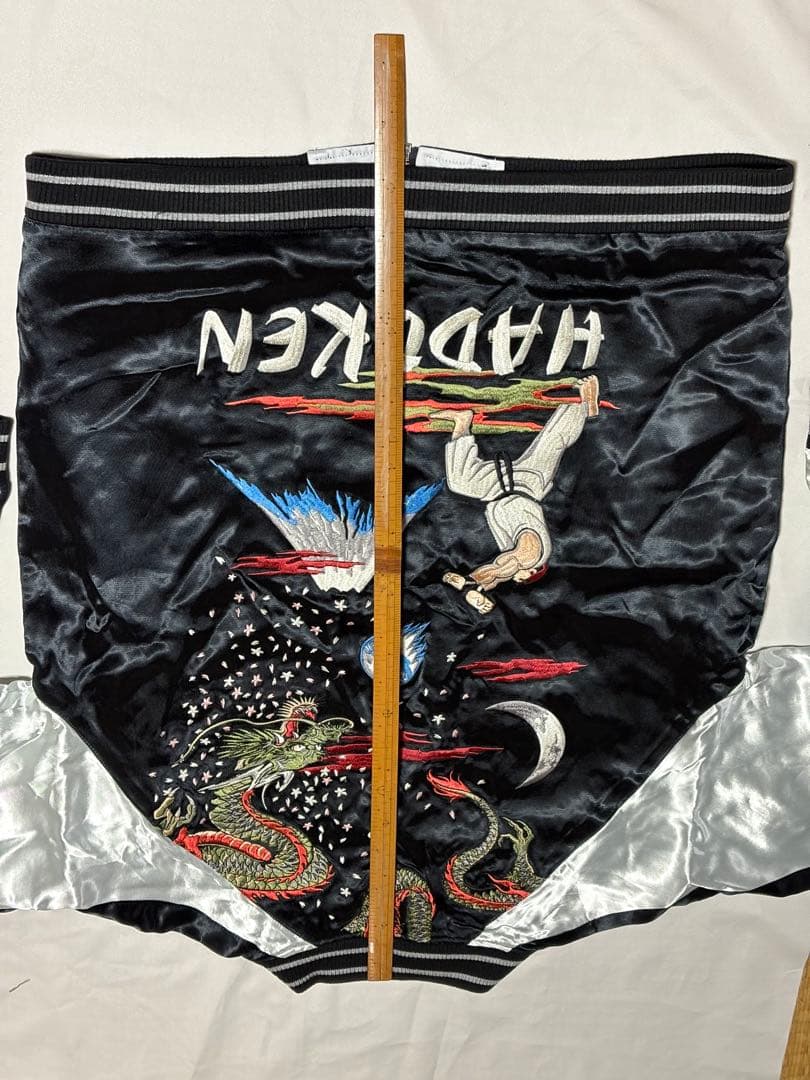 Street Fighter II スカジャン XL ブラックシルバー　着丈75