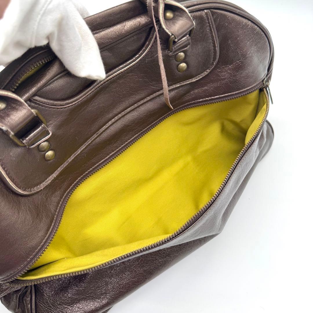 希少 ヒステリックグラマー ADMJ コラボ レザー ボストンバッグ ブロンズ