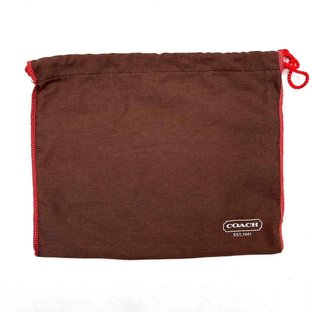 【美品】COACH キャンバス アクセサリーポーチ シグネチャー 保管袋付き