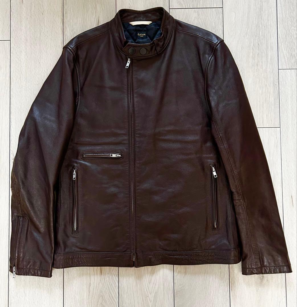 Paul Smith ダークブラウン シングルライダース　XL