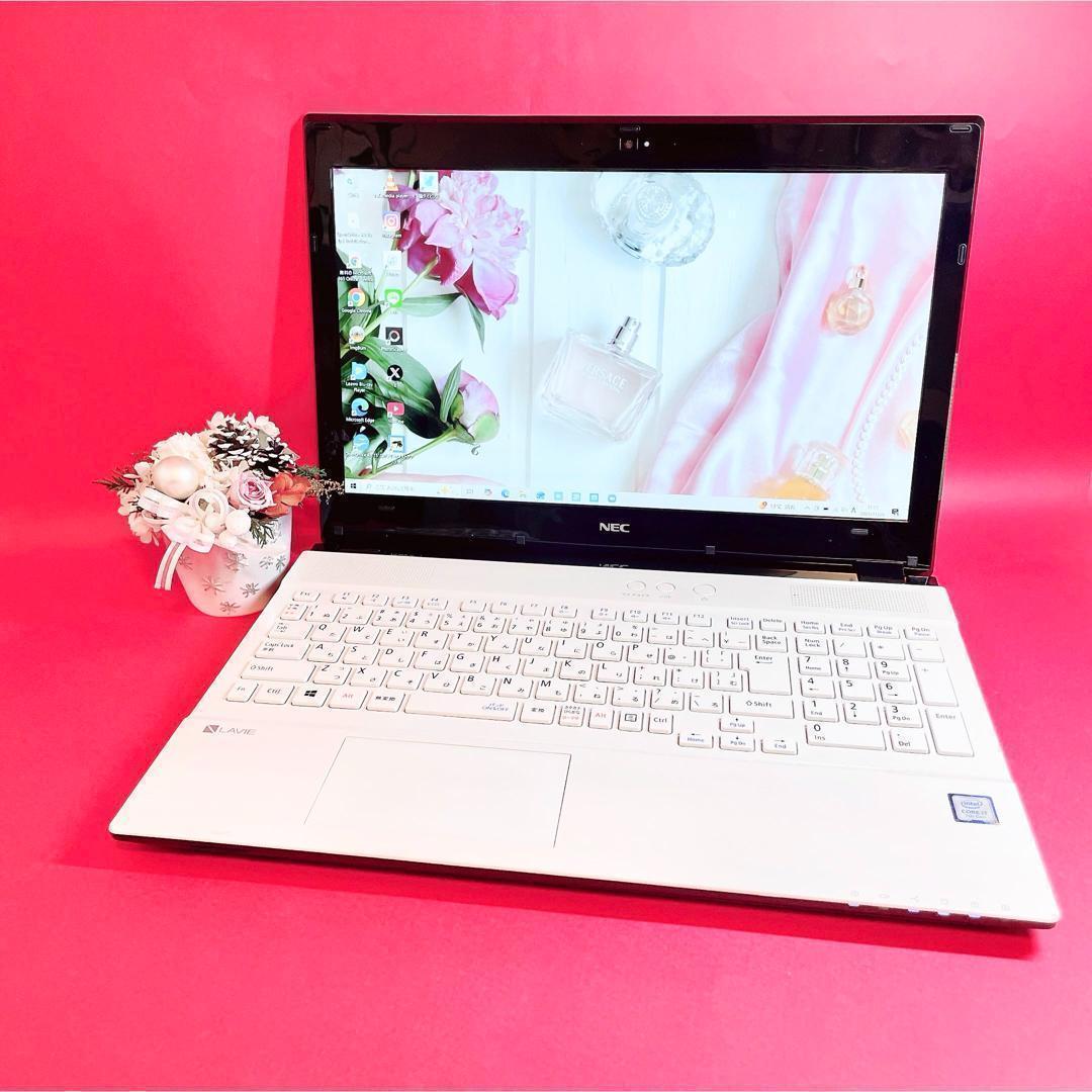 Corei7✨️ブルーレイ✨️大容量1TB可愛い白ノートパソコン✨️事務作業カメラ付き