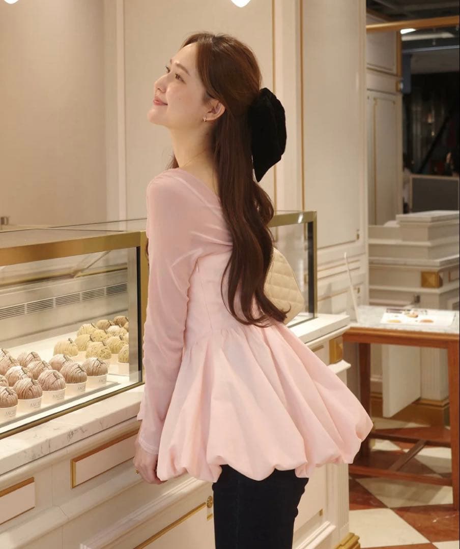 poláura ポローラ ベロアビスチェバルーントップス