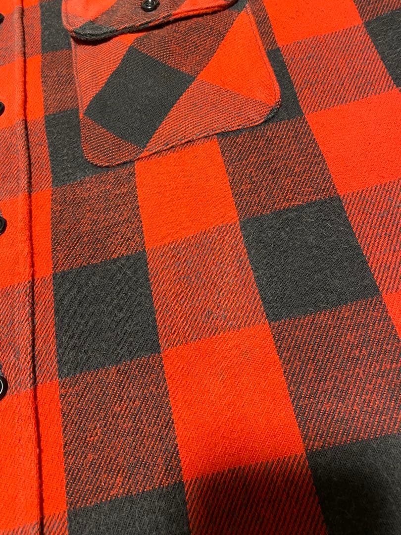 ★雰囲気抜群‼️神サイズ★80s USA製 FIVEBROTHER ヘビネル 赤黒