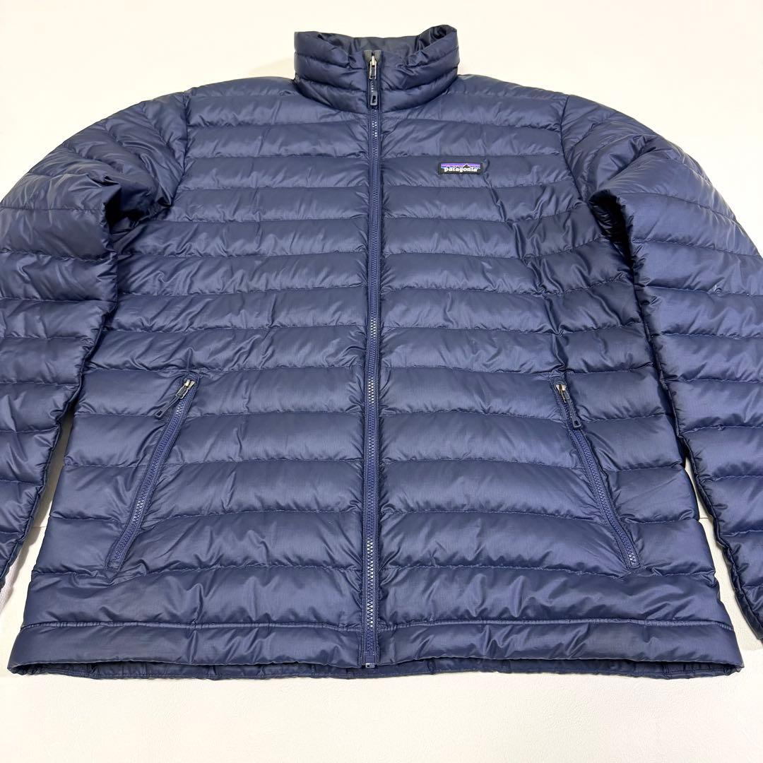 パタゴニア ダウンセーター スタンドカラー アウター アウトドア ネイビー L