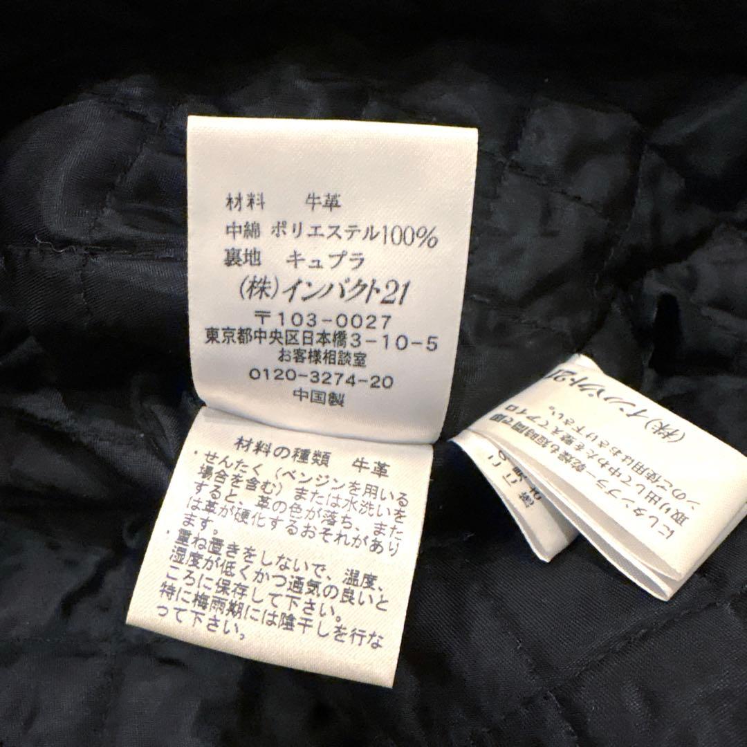 RALPH LAUREN ライダースジャケット ビンテージ加工 ブラック M 革