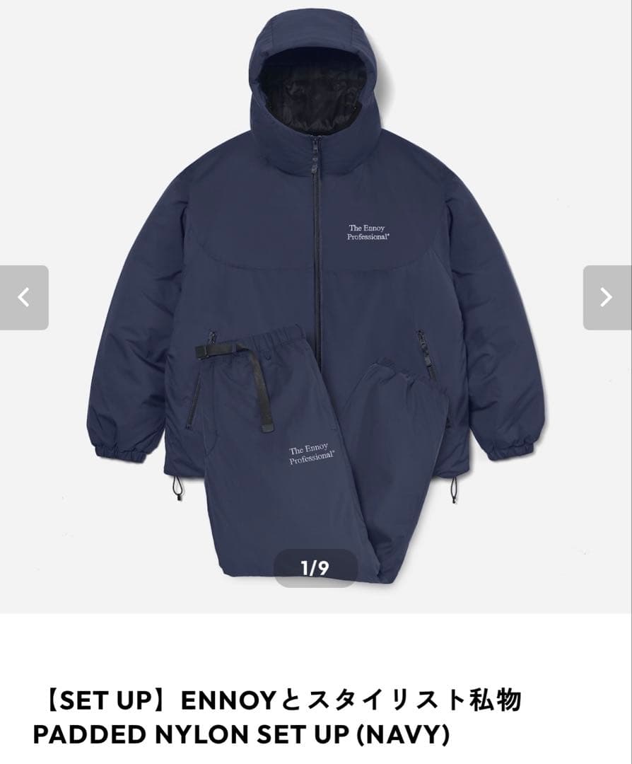 ENNOY Padded Nylon Set Up スタイリスト私物　Mサイズ