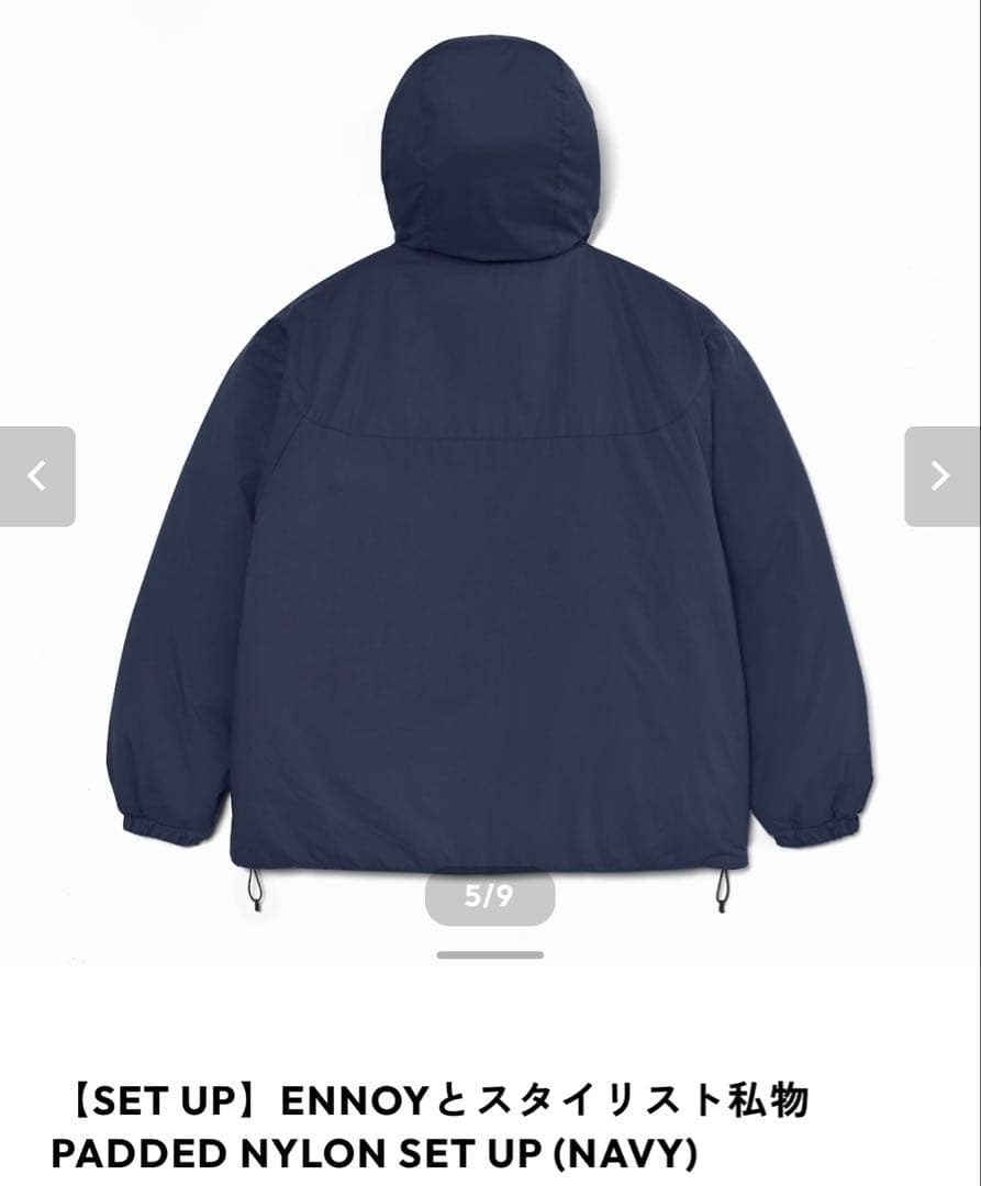 ENNOY Padded Nylon Set Up スタイリスト私物　Mサイズ