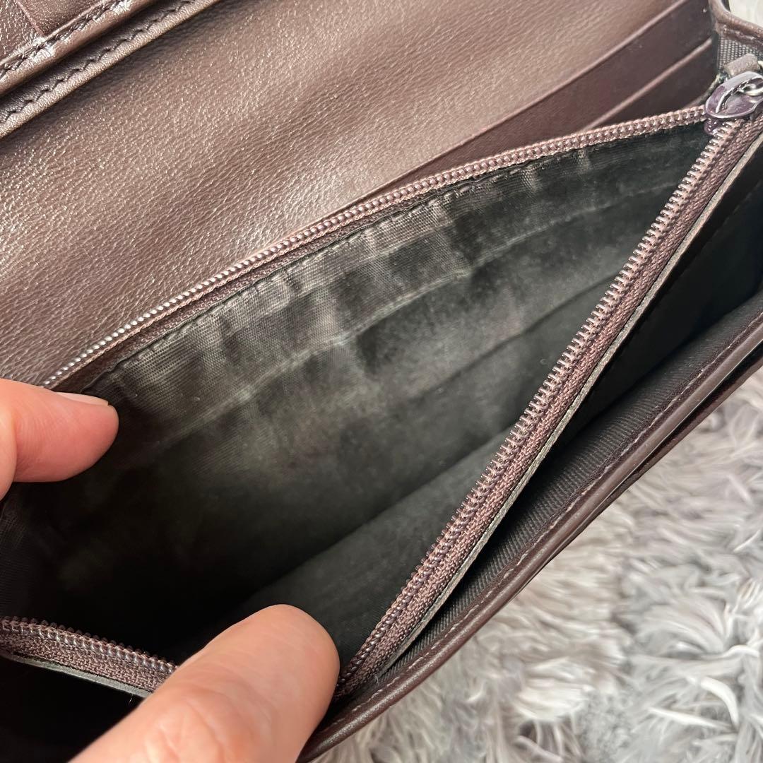 GUCCI ✨シマ　長財布　ダークブラウン　メンズ　GG柄