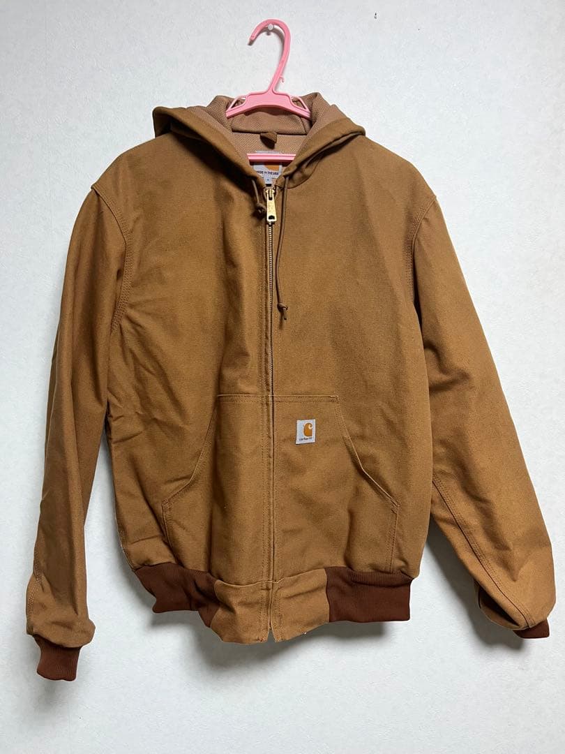 Carhartt カーハート ジップアップパーカー USA製 Sサイズ ブラウン