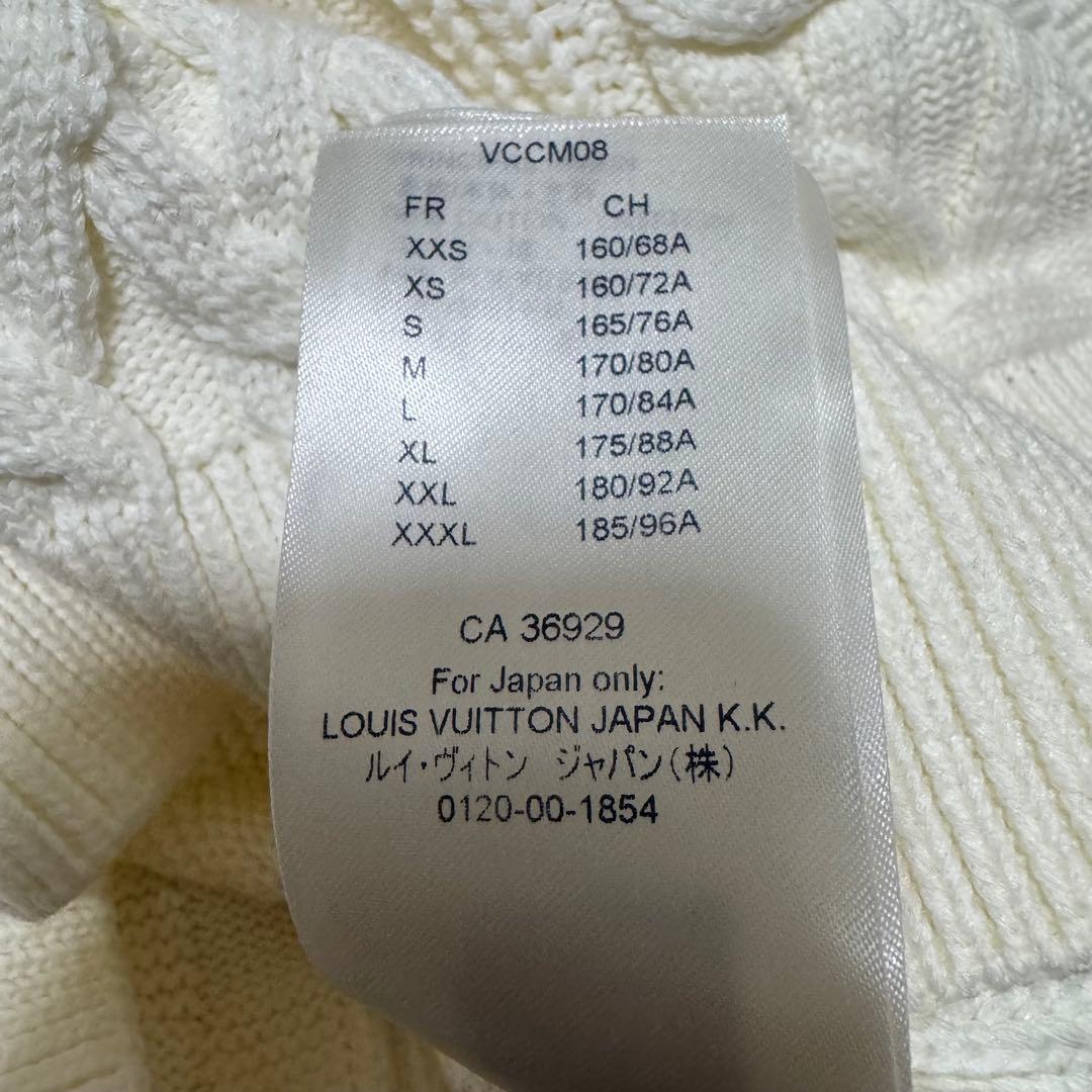 極美品！現行！ルイヴィトン ダミエ ケーブルニット セーター プルオーバー