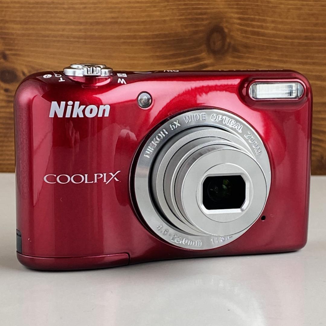 【美品】Nikon COOLPIX L31レッド コンデジ単3形乾電池式 動作品