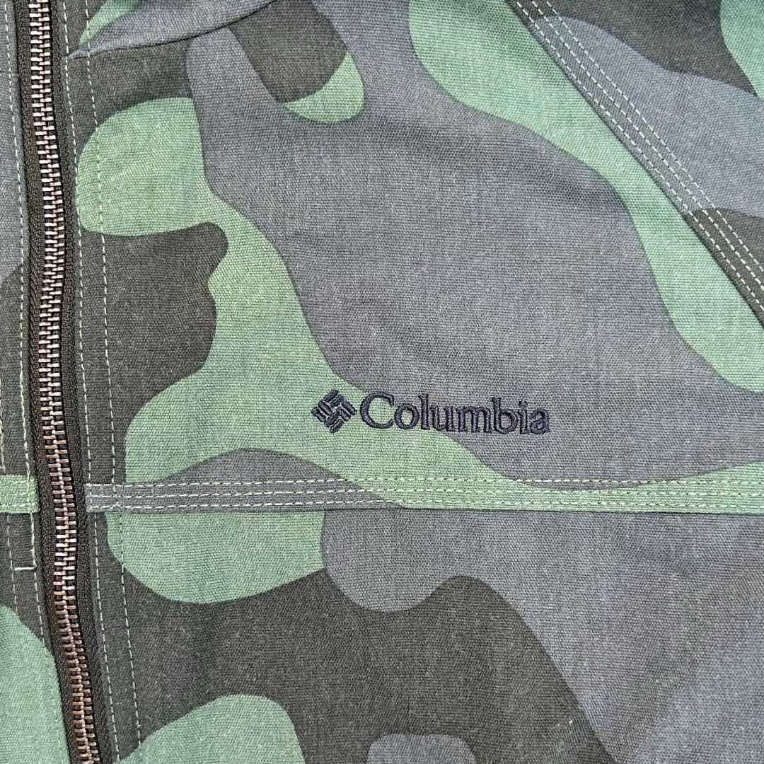 【00s Columbia】camo zip parker jacket