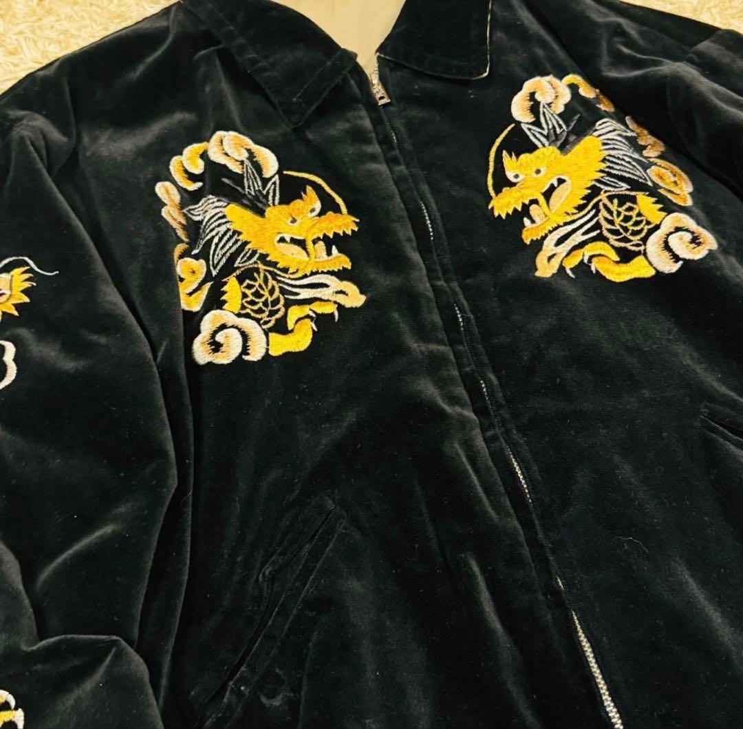 極稀少　東洋テーラー　別珍　スカジャン　沖縄MAP×EAGLE 襟付き