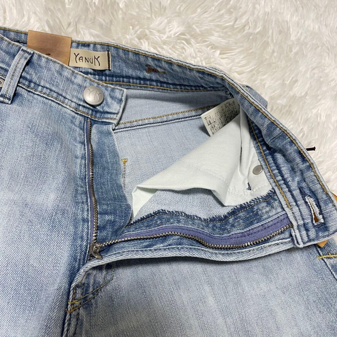 新品未使用 YANUK ヤヌーク JOAN ルーズストレートデニム 22