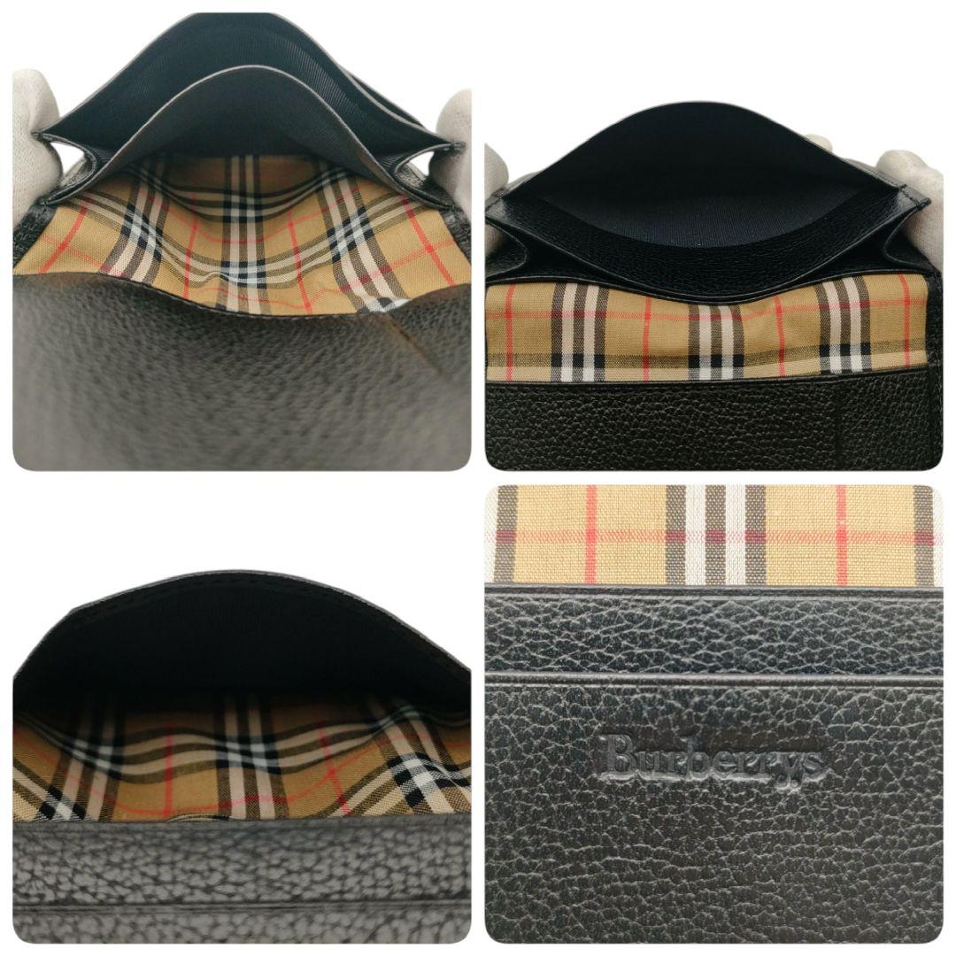 バーバリー　未使用品　名刺入れ　ビジネスカードホルダー　ノバチェック　ブラック