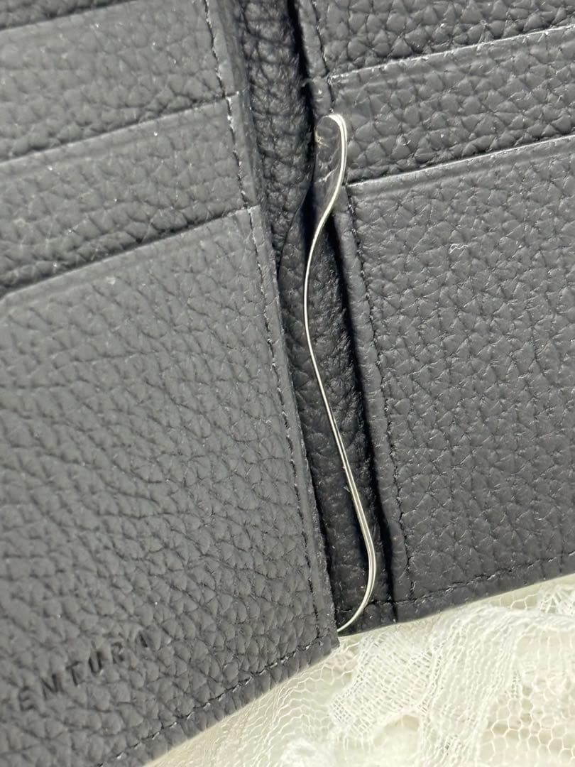 美品ボナベンチュラ ビルクリップケース付きシュリンクレザー　マネークリップ