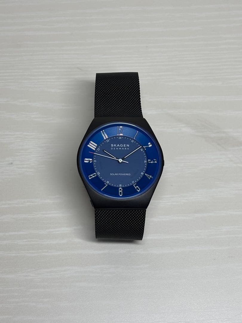SKAGENスカーゲンソーラー腕時計 SKW6837 ネイビー ブラックメッシュ