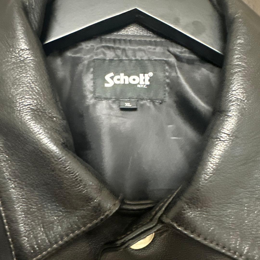 ジャケット・アウター Schott GOAT NEWBIE LEATHER JACKET