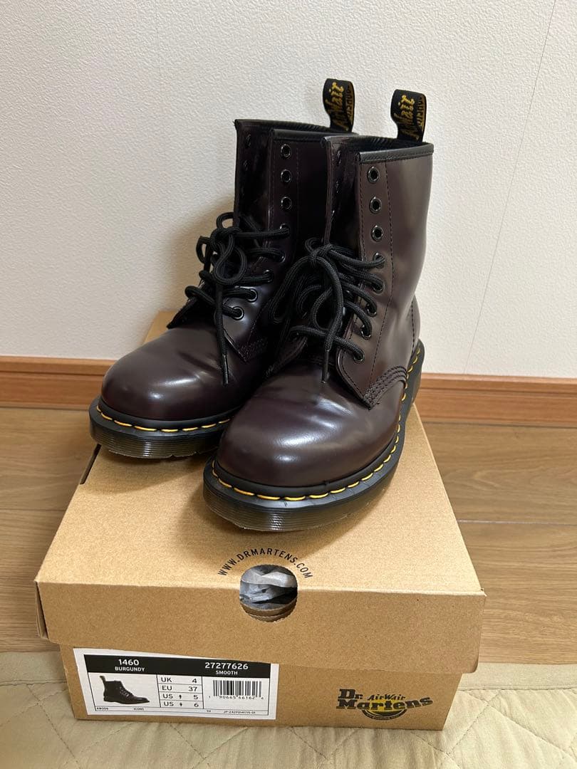 【美品】ドクターマーチン1460 8ホールブーツ(バーガンディ)