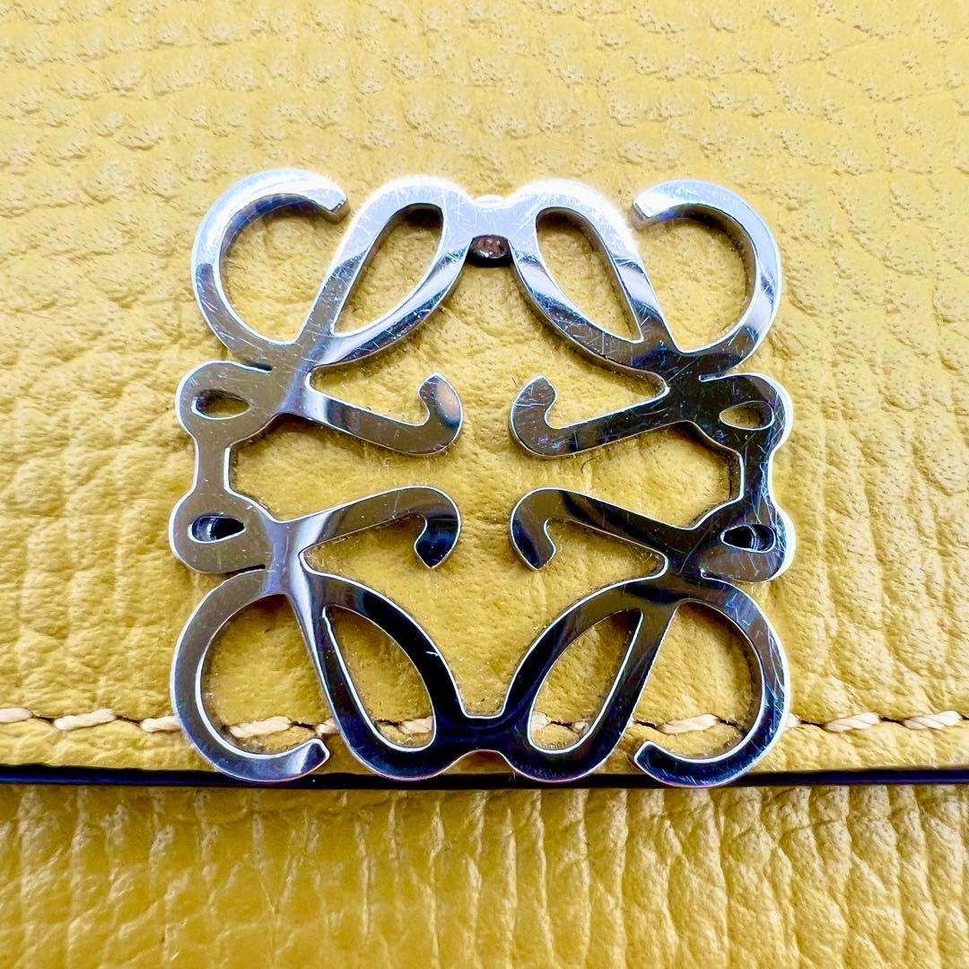 未使用級✨ロエベ 二つ折り財布 アナグラム コンパクト フラップウォレット