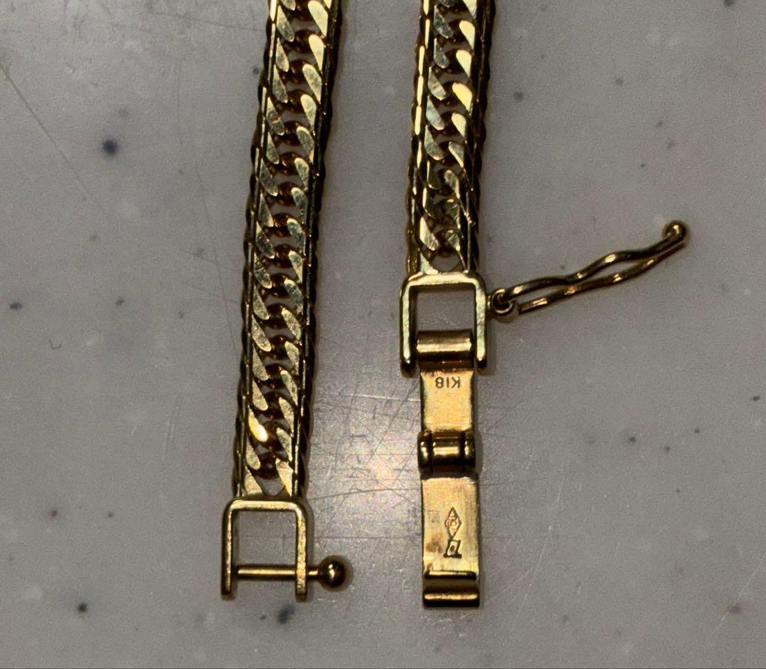 K18 ネックレス 21g 金 6面ダブル 55cm 刻印あり