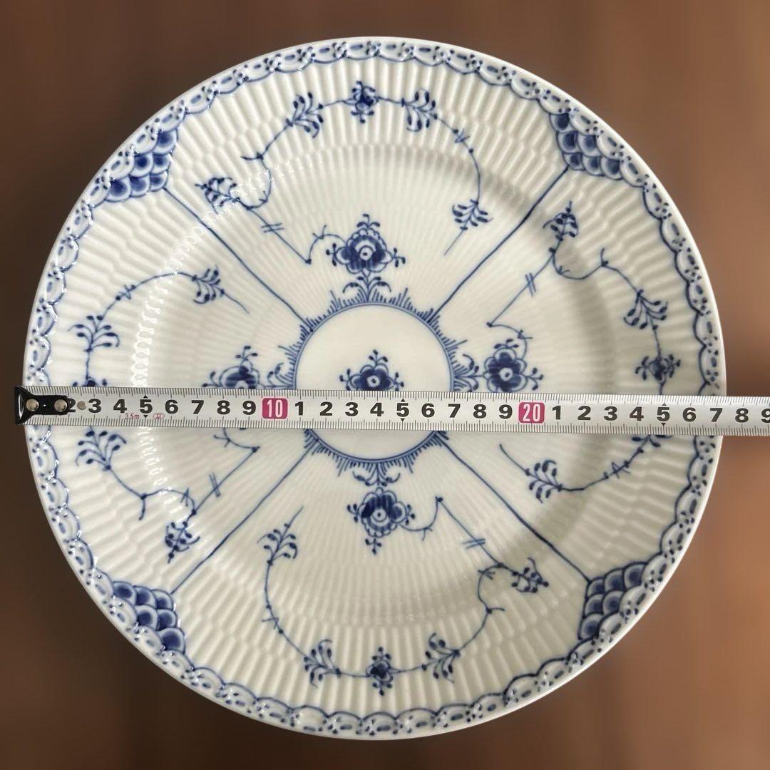 ロイヤルコペンハーゲン　ブルーフルーテッド　ハーフレース　プレート　大皿