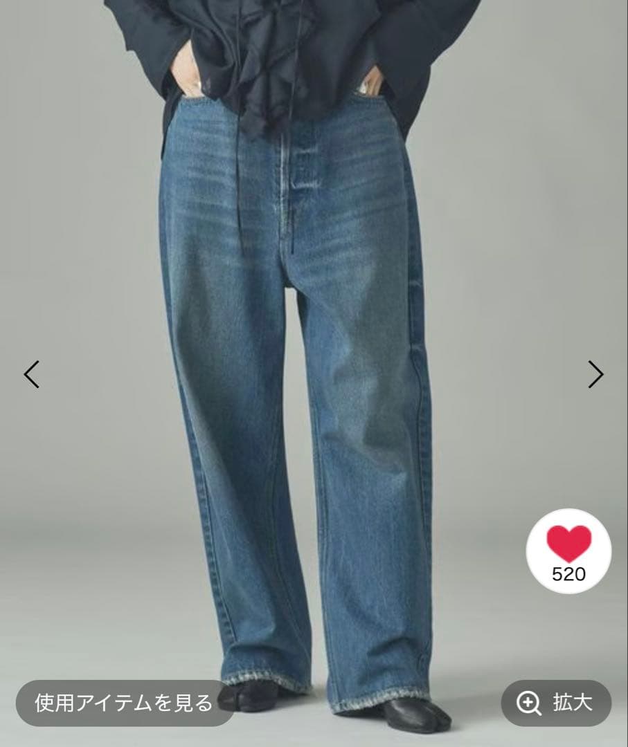 curensology &RC ワイドルーズデニムパンツ 40 インディゴ