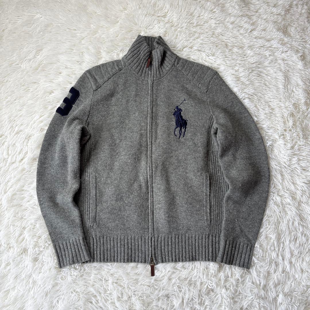 釣りきち☆美品☆ポロラルフローレン ドライバーズニット ビッグポニー