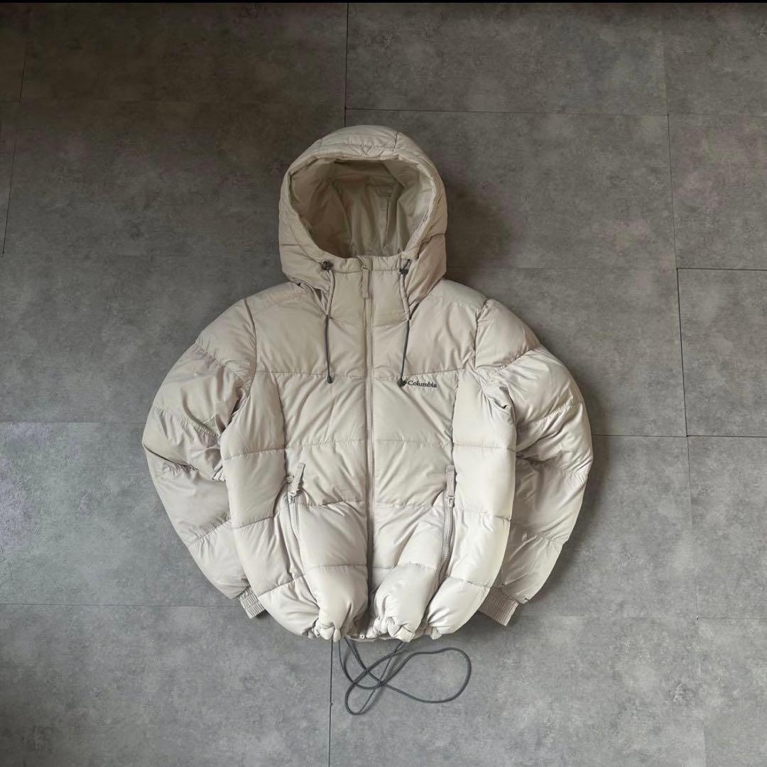 【希少カラー⭐️】極暖Columbia ダウンジャケット　ベージュ　白　極美品