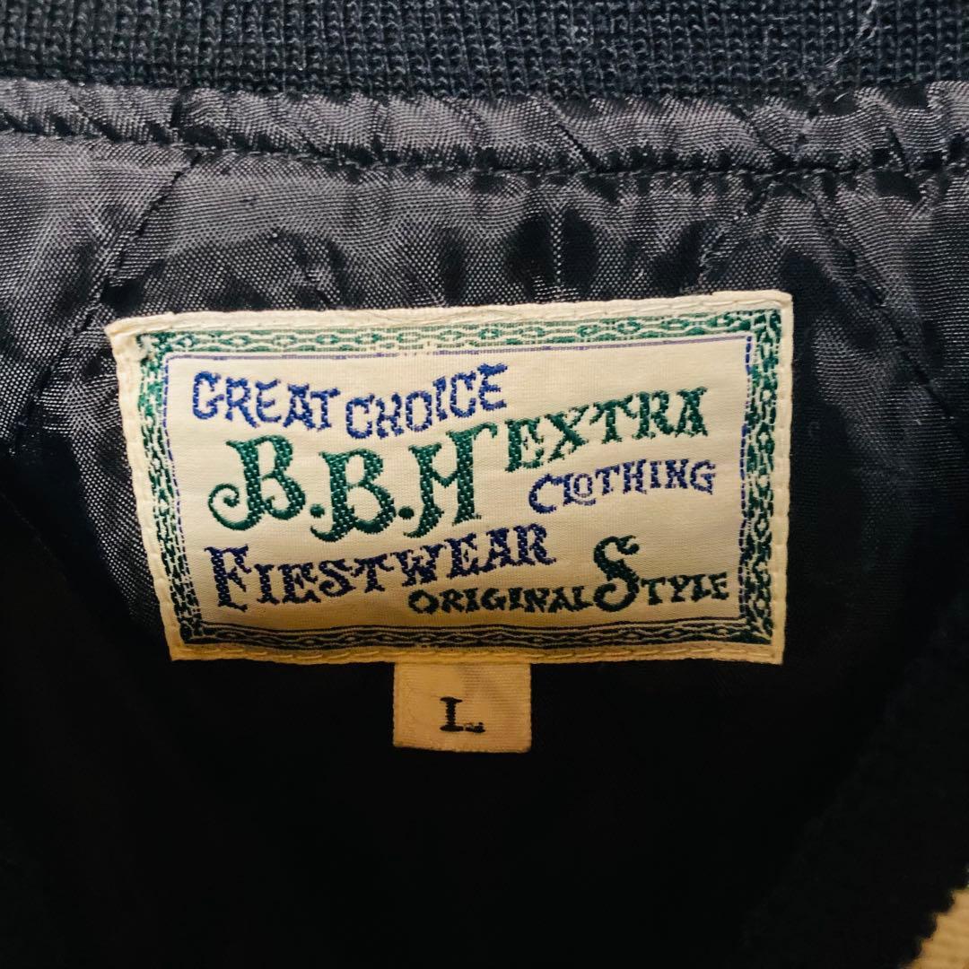 風神雷神 刺繍 ベロア スカジャン Lサイズ 和柄 豪華刺繍 ラグラン 古着