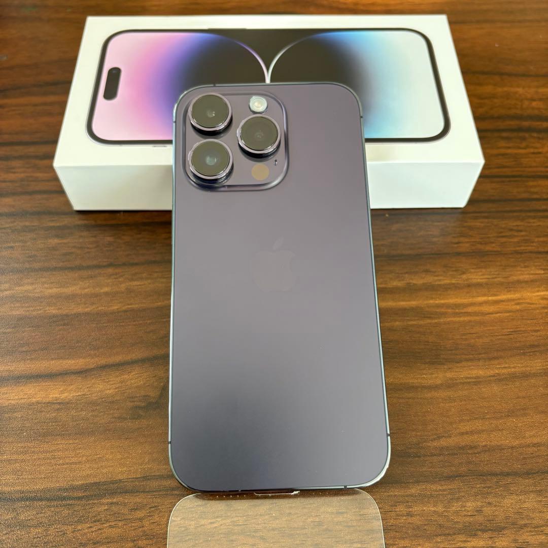 超美品　iPhone14 pro 256gb ディープパープル simフリー