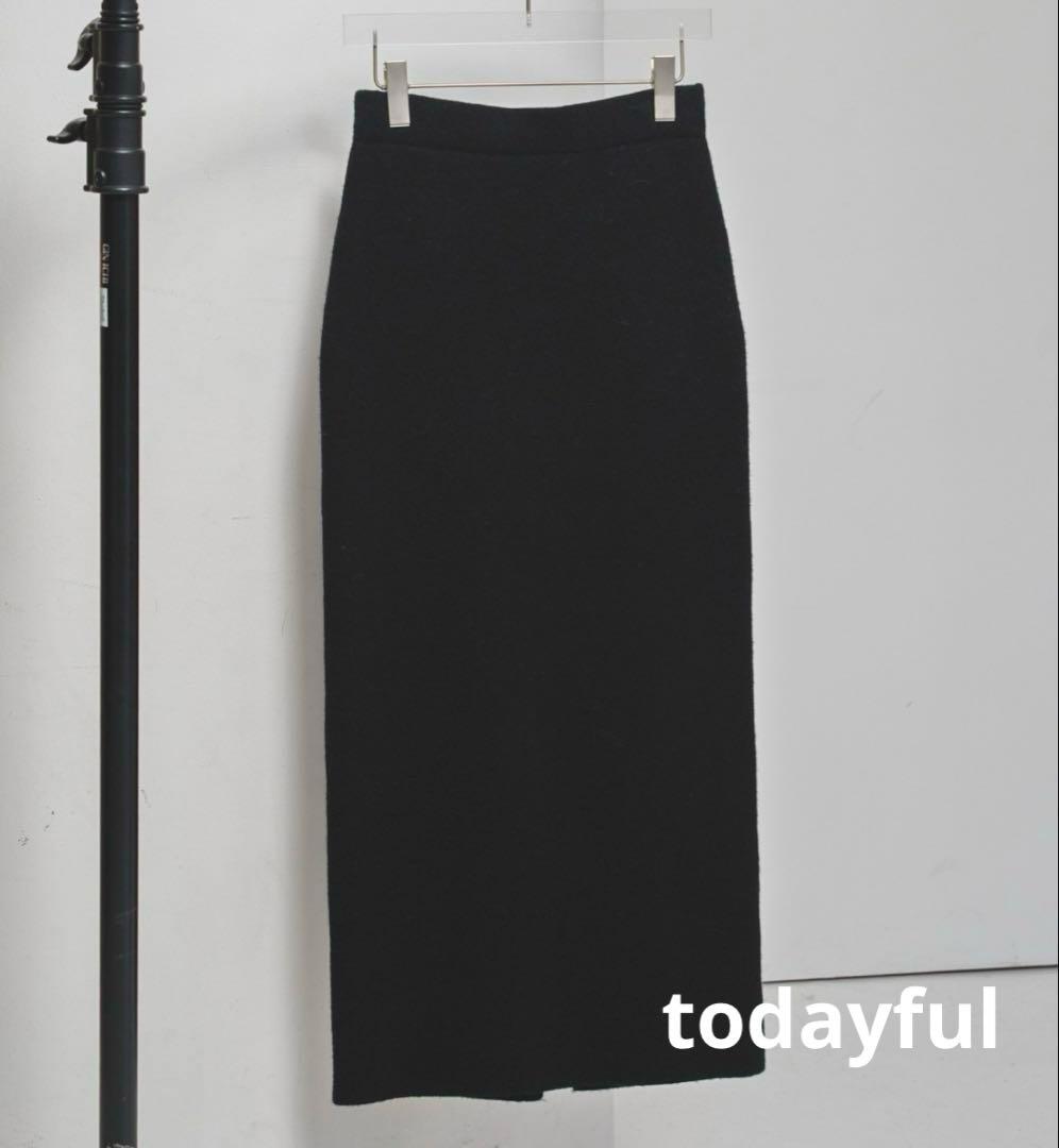 【完売品・タグ付き】todayful puffy knit skirt