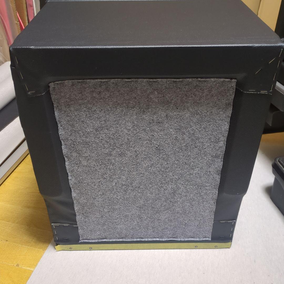 【ヤマ】コンソールBOX棚2点セット【ブラックレザー】