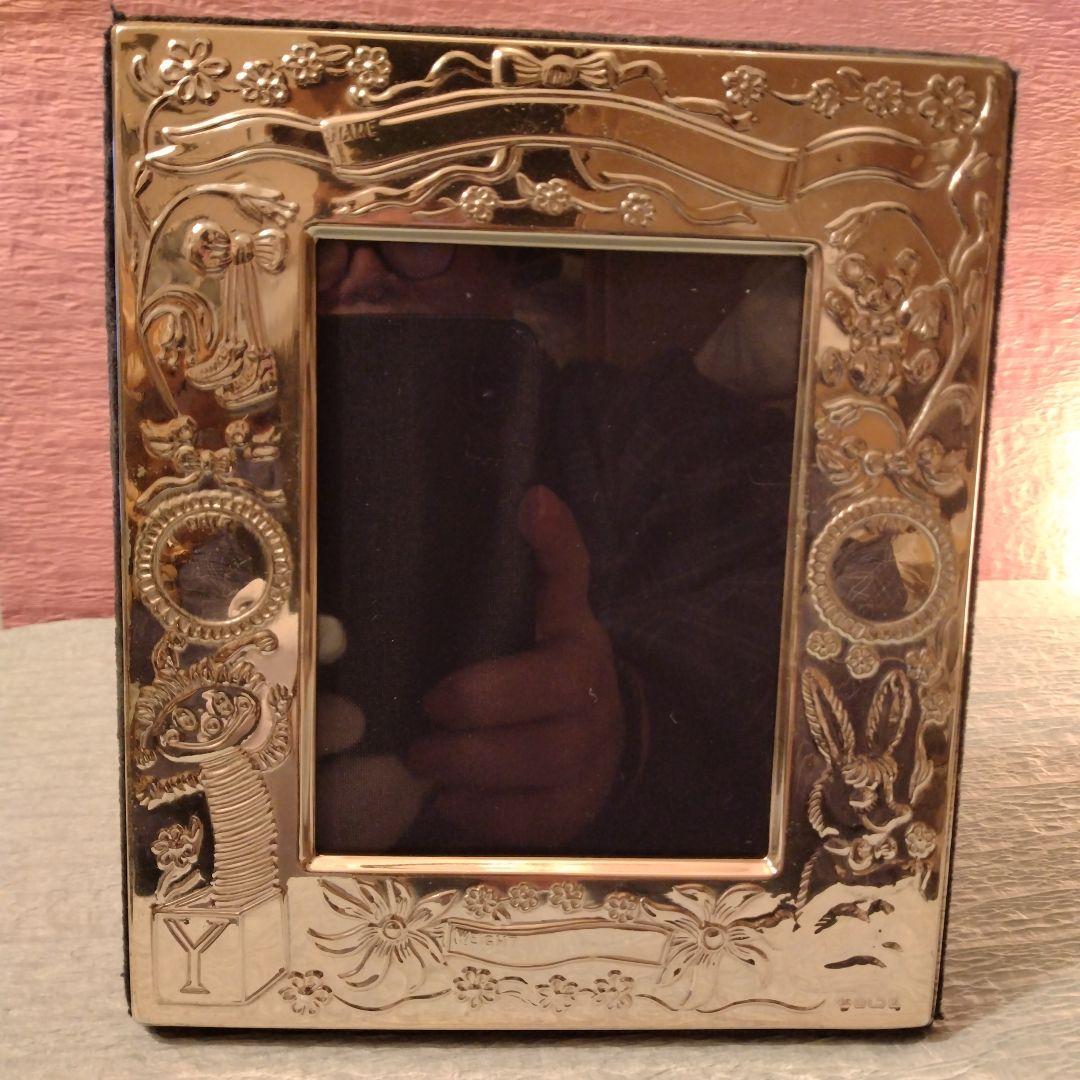 めめ　イギリス製　純銀　ベビーフォトフレーム