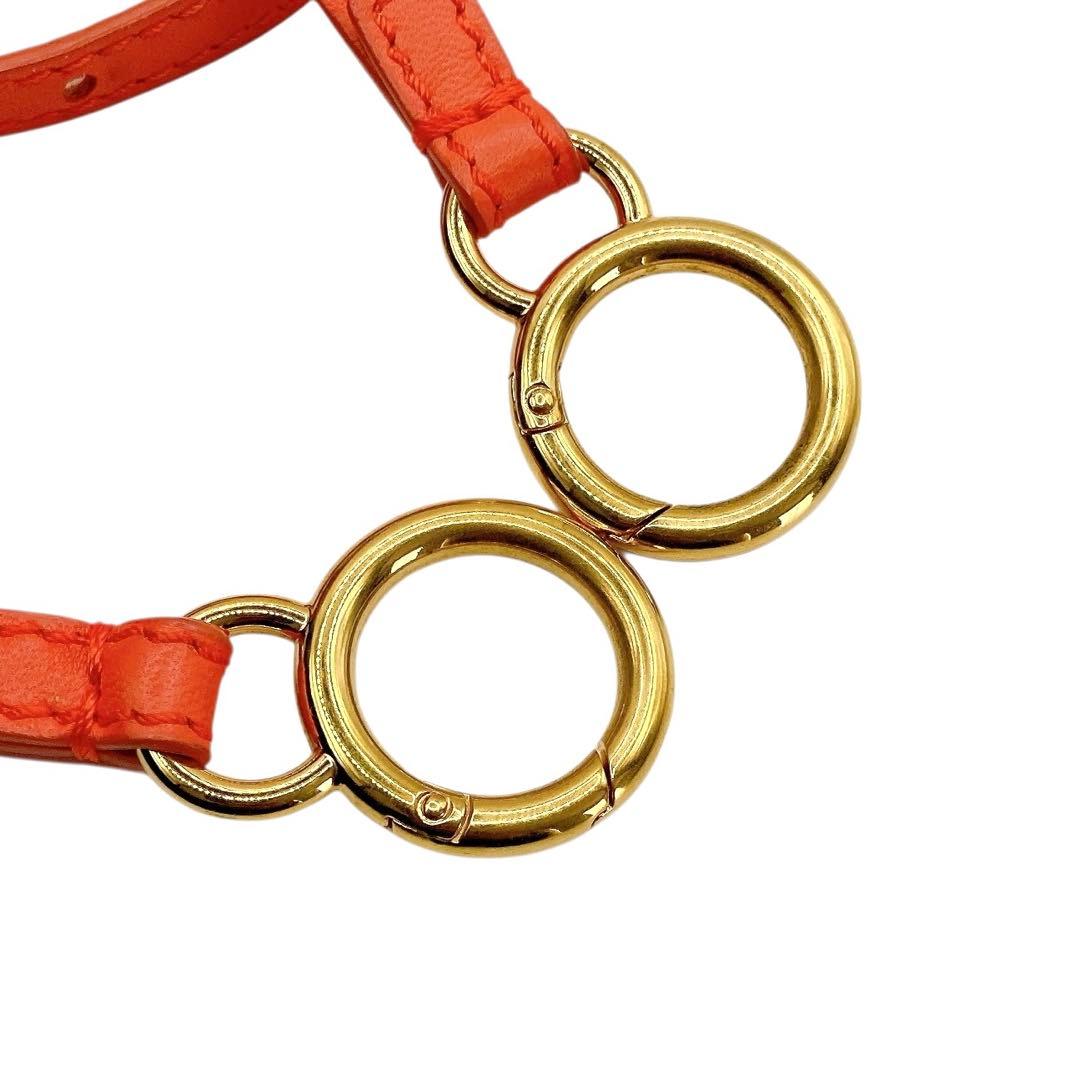 美品✨FENDI フェンディ　ショルダーストラップ　ミニピーカブー　レッド