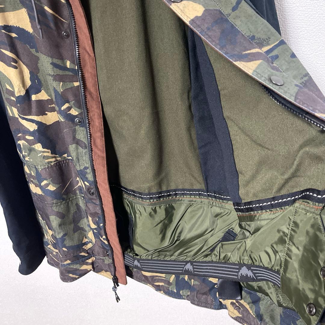 BURTON バートン スノボーウェア 迷彩 フード取外可能 S