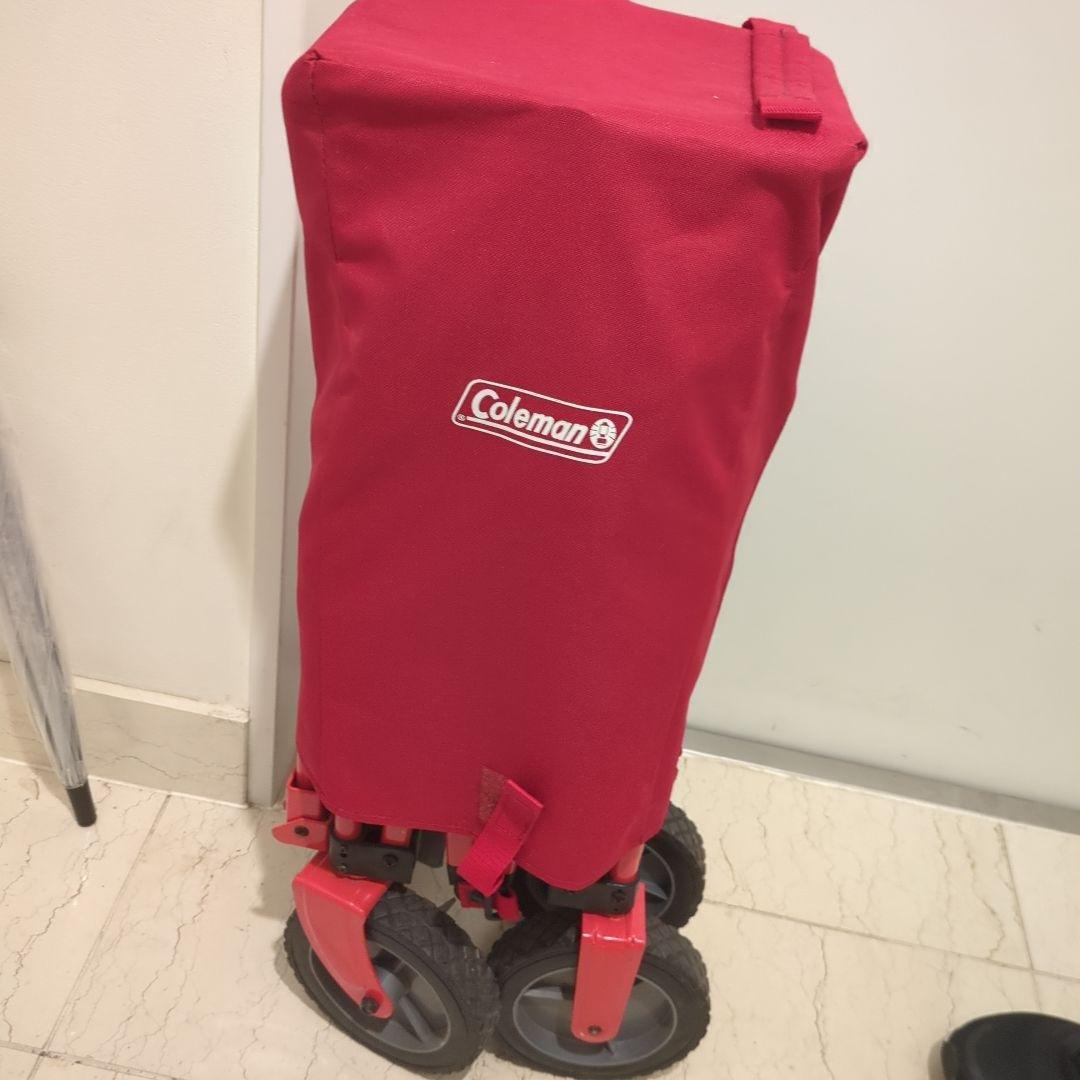 美品　早いもの勝ち　Coleman キャリーカート レッド