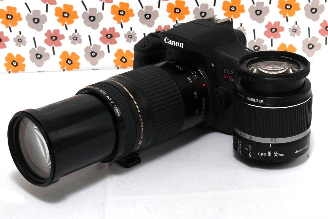 【返品保証】❤Canon Kiss X8i❤ダブルレンズ❤Wi-Fi画像転送❤