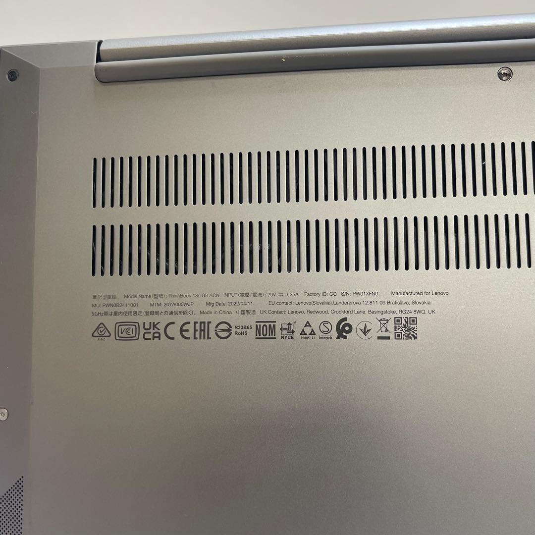 #698 レノボThinkbook 13s 20YA Ryzen 7 16Gb