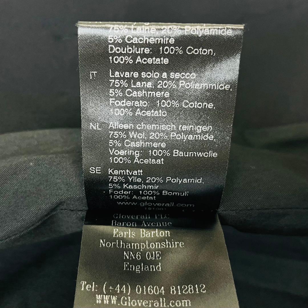 英国製GloverallグローバーオールダッフルコートSTR01黒カシミヤ混XS