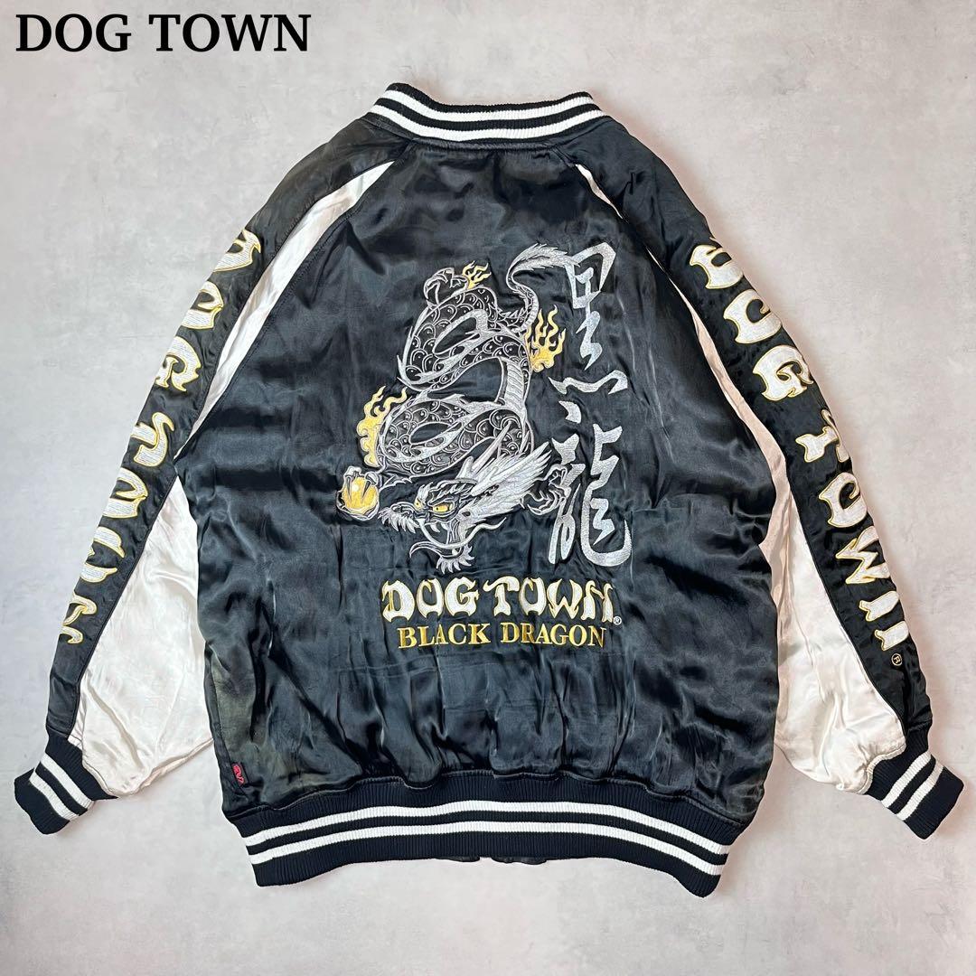 DOG TOWN スカジャン 黒龍 BLACK DRAGON ブラック XL