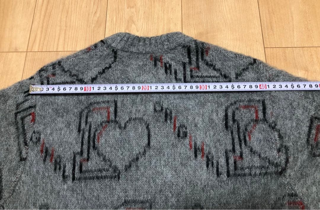 未使用タグ付！Schott（ショット）シャギーニット オリジナルハート／セーター